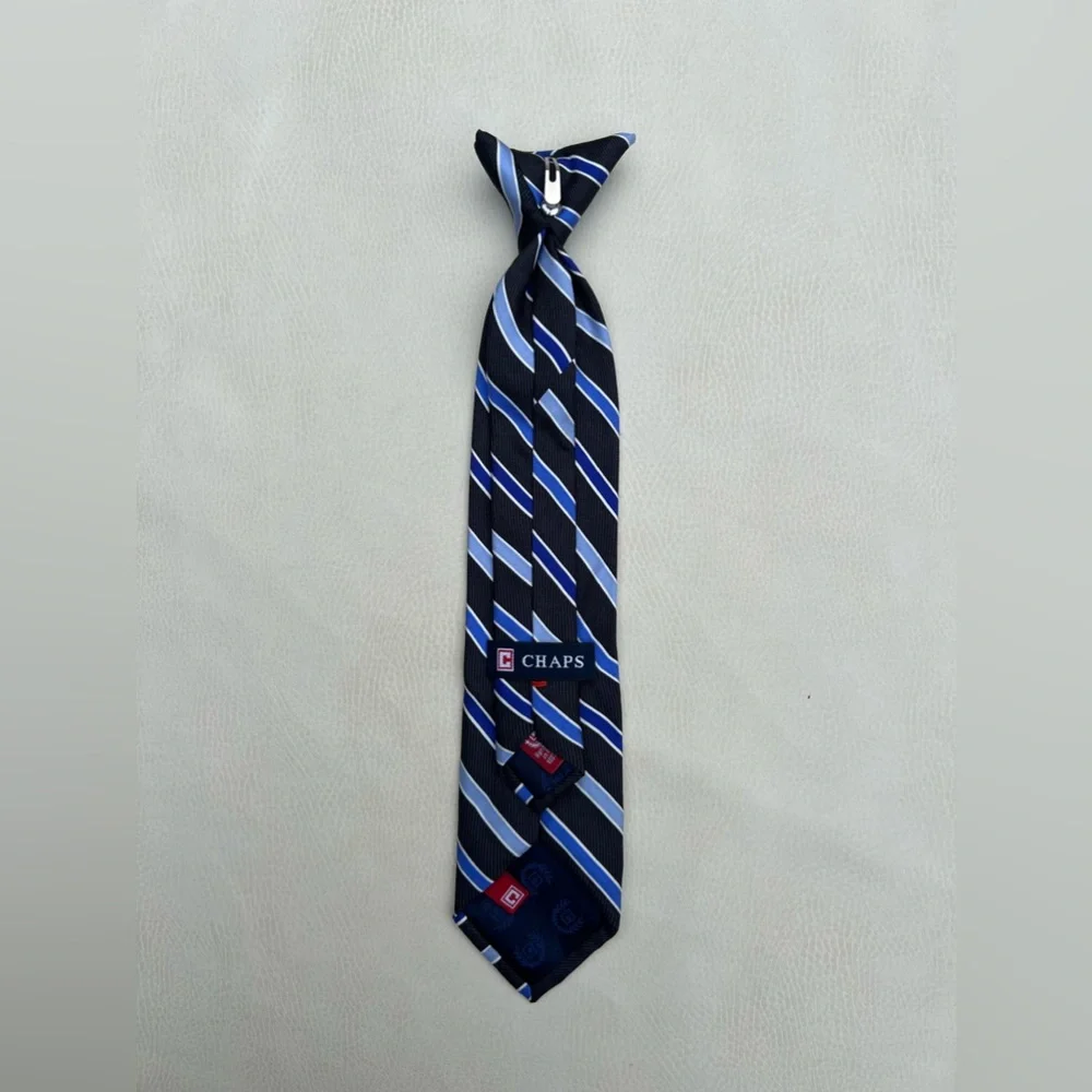 CHAPS Boys Clip on Stripe Neck Tie